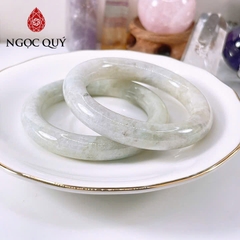 Vòng cẩm thạch A Myanmar - Ngọc phỉ thúy type A bản hẹ màu thu hương LM74 ni 51-57 mm - Ngoc Quý