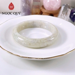 Vòng cẩm thạch A Myanmar - Ngọc phỉ thúy type A bản hẹ màu thu hương LM74 ni 51-57 mm - Ngoc Quý