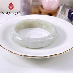 Vòng cẩm thạch A Myanmar - Ngọc phỉ thúy type A bản hẹ màu thu hương LM74 ni 51-57 mm - Ngoc Quý
