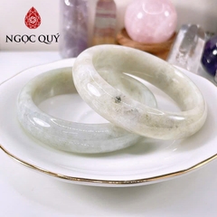 Vòng cẩm thạch A Myanmar - Ngọc phỉ thúy type A bản hẹ màu thu hương LM74 ni 51-57 mm - Ngoc Quý