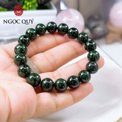 Vòng tay cẩm thạch A Ngọc Quý- Ngọc phỉ thúy type A sơn thủy đậm hạt 7.5-10mm LM36