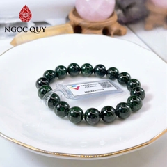 Vòng tay cẩm thạch A Ngọc Quý- Ngọc phỉ thúy type A sơn thủy đậm hạt 7.5-10mm LM36