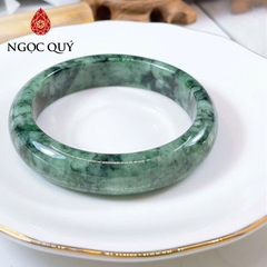 Vòng cẩm thạch A Myanmar Ngoc Quý - Ngọc phỉ thúy type A bản hẹ sơn thủy ni 51-58mm LM162