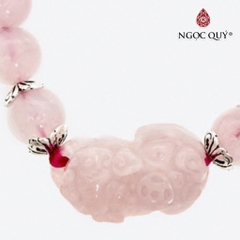 Vòng tay đá Thạch anh tự nhiên phối charm - Mẫu VC0118 - Ngọc Quý