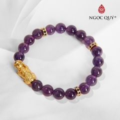Vòng tay đá Thạch anh tự nhiên phối charm - Mẫu VC0108 - Ngọc Quý