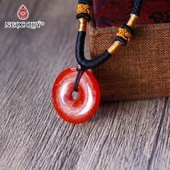 Mặt dây chuyền đồng điếu đá cẩm thạch huyết