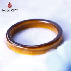 Vòng tay nguyên khối đá mắt hổ vàng nâu
