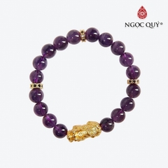 Vòng tay đá Thạch anh tự nhiên phối charm - Mẫu VC0108 - Ngọc Quý