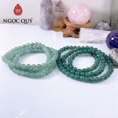 Vòng tay cẩm thạch A - Chuỗi hạt 3 line đá Lam Ngọc Type A hạt 6mm - Ngọc Quý