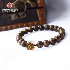 Vòng tay Trầm hương phối charm - Mẫu VC1245 - Ngọc Quý