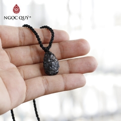 Mặt dây chuyền hồ ly nữ hoàng thạch anh tóc đen