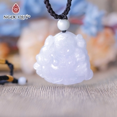 Mặt dây chuyền Phật Di Lặc đá cẩm thạch trắng