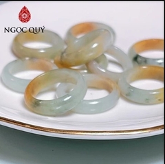 Nhẫn cẩm thạch - ngọc phỉ thúy hoàng phỉ type A