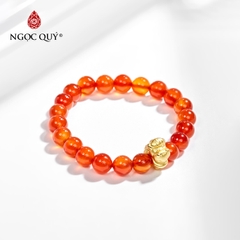 Vòng tay đá Mã não tự nhiên phối charm - Mẫu VC0111 - Ngọc Quý