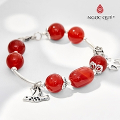 Vòng tay đá tự nhiên phối charm - Mẫu VC0105 - Ngọc Quý