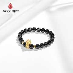 Vòng tay đá Obsidian tự nhiên phối charm - Mẫu VC0111- Ngọc Quý