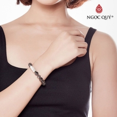 Vòng tay đá Thạch anh tóc tự nhiên phối charm - Mẫu VC1287 - Ngọc Quý