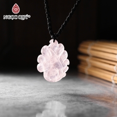 Mặt dây chuyền hồ ly thạch anh hồng