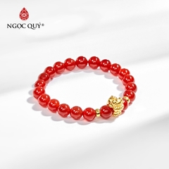 Vòng tay đá Mã não tự nhiên phối charm - Mẫu VC0111 - Ngọc Quý