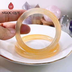 Vòng tay mã não - Vòng mã não vàng cọng tròn 8mm - Ngọc Quý