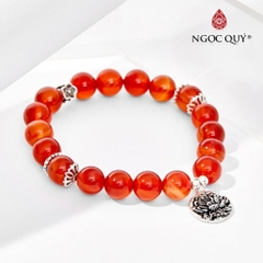 Vòng tay đá Thạch anh tự nhiên phối charm - Mẫu VC0112 - Ngọc Quý