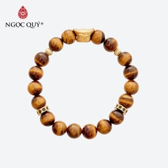 Vòng tay đá Thạch anh mắt hổ tự nhiên phối charm - Mẫu VC0964 - Ngọc Quý