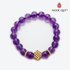 Vòng tay đá Thạch anh tự nhiên phối charm - Mẫu VC0128 - Ngọc Quý