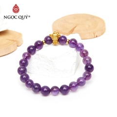 Vòng tay đá Thạch anh tự nhiên phối charm - Mẫu VC0111 - Ngọc Quý