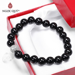Vòng tay đá Obsidian tự nhiên phối charm - Mẫu VC0151 - Ngọc Quý
