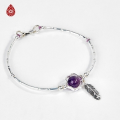 Vòng tay đá Thạch anh tự nhiên phối charm - Mẫu VC0123 - Ngọc Quý
