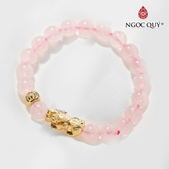 Vòng tay đá Thạch anh tự nhiên phối charm - Mẫu VC0115 - Ngọc Quý