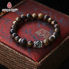 Vòng tay Trầm hương phối charm - Mẫu VC1239 - Ngọc Quý