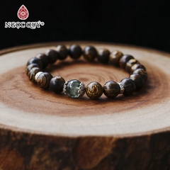 Vòng tay Trầm hương phối charm - Mẫu VC1239 - Ngọc Quý