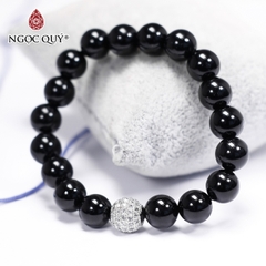 Vòng tay đá Obsidian tự nhiên phối charm - Mẫu VC0151 - Ngọc Quý
