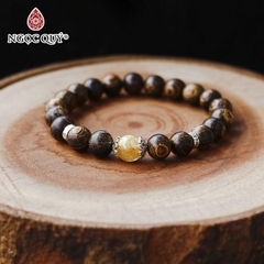 Vòng tay Trầm hương phối charm - Mẫu VC1239 - Ngọc Quý