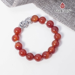 Vòng tay đá Thạch anh tự nhiên phối charm - Mẫu VC0143 - Ngọc Quý