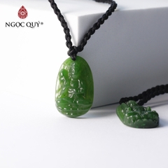 Mặt dây chuyền Phật bản mệnh đá ngọc bích
