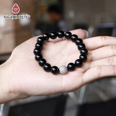 Vòng tay đá Obsidian tự nhiên phối charm - Mẫu VC0151 - Ngọc Quý