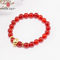 Vòng tay đá Mã não tự nhiên phối charm - Mẫu VC0111 - Ngọc Quý