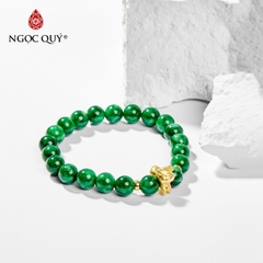 Vòng tay đá Cẩm thạch tự nhiên phối charm - Mẫu VC0111 - Ngọc Quý