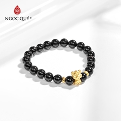 Vòng tay đá Obsidian tự nhiên phối charm - Mẫu VC0111- Ngọc Quý