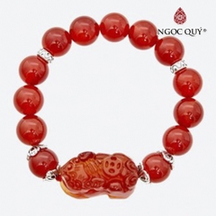 Vòng tay đá Thạch anh tự nhiên phối charm - Mẫu VC0118 - Ngọc Quý