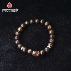 Vòng tay Trầm hương phối charm - Mẫu VC1239 - Ngọc Quý