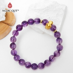 Vòng tay đá Thạch anh tự nhiên phối charm - Mẫu VC0111 - Ngọc Quý