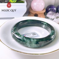 Vòng cẩm thạch A Myanmar - Ngọc phỉ thúy type A bản hẹ sơn thủy ni 58- 66 LM154 - Ngoc Quý
