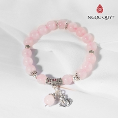 Vòng tay đá Thạch anh tự nhiên phối charm - Mẫu VC0121 - Ngọc Quý