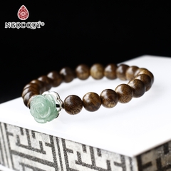 Vòng tay Trầm hương phối charm - Mẫu VC1245 - Ngọc Quý