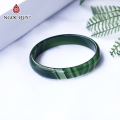 Vòng tay liền khối đá mã não xanh
