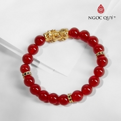 Vòng tay đá Thạch anh tự nhiên phối charm - Mẫu VC0108 - Ngọc Quý