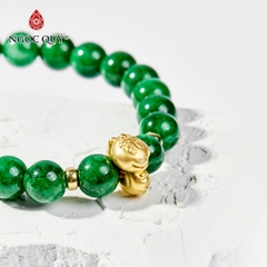 Vòng tay đá Cẩm thạch tự nhiên phối charm - Mẫu VC0111 - Ngọc Quý